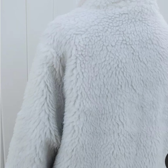 Tommy Hilfiger Women's Zip Front Solid Sherpa Jacket, Sailcloth, Large   - Picture 11 of 16